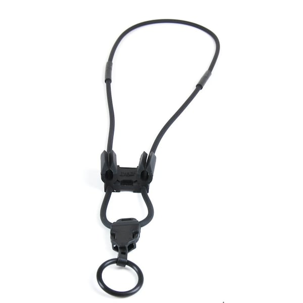 Ty-Flot Neck Lanyard, Black, Rubber, w/pen holder - NL24RSPBK