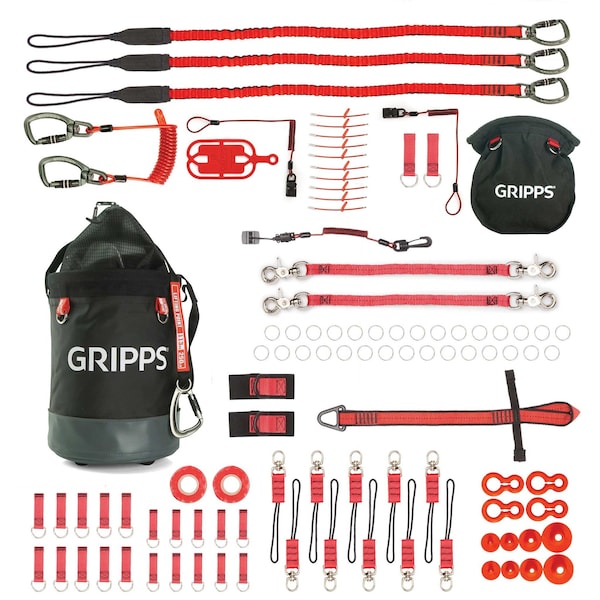Gripps 40 Tool Tether Kit With Bull Bag and Bolt-Safe Pouch - H01403