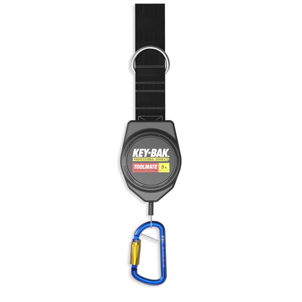 Key-Bak KEYBAK ToolMate Retractable Tether 5 lb., 60 in. Stainless Steel Cable, Belt Loop, Carabiner - 0KB6-0A30