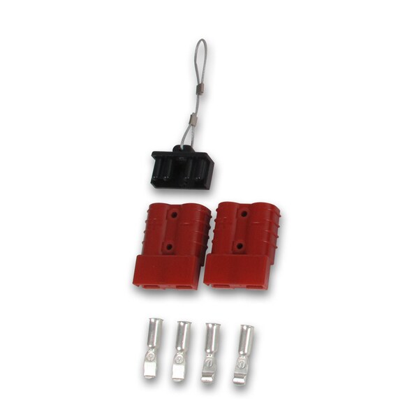 Bulldog Winch Quick Connect Set 50A, 6AWG includes dust cover w/wire tether - 20047