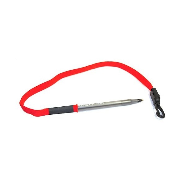 Ty-Flot Lanyard for Pen/Pencil, Red, PK100 - BNCLP1RD