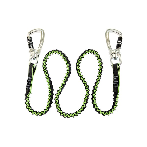 Safewaze 80 lb. HD Elasticated Tool Tether w/ 2 Swivel Carabiners - SW434