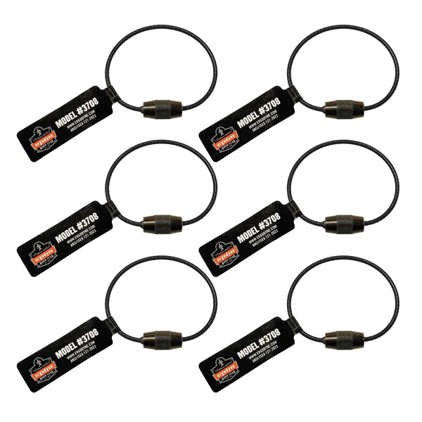 Ergodyne Wire Tool Tail, Screw Gate, 3lbs, Black, 6PK - 3708