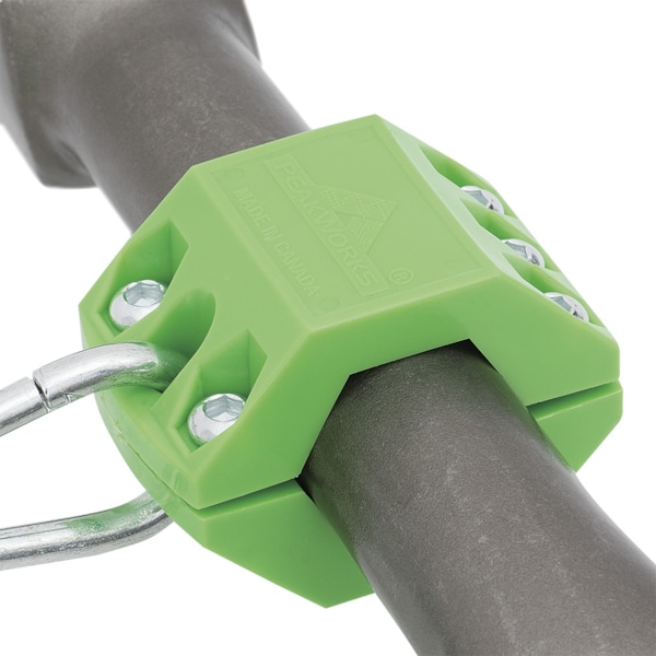 Peakworks Tool Tethering System, 1-1/16" x 1-1/4" Press Block, HDPE, Green - V8561801