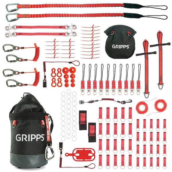 Gripps 60 Tool Tether Kit With Bull Bag and Bolt-Safe Pouch - H01406