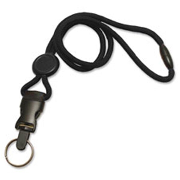 Grillgear Breakaway Lanyard; Detachable Slider Ring; 12-PK; BK, 12PK - GR518763