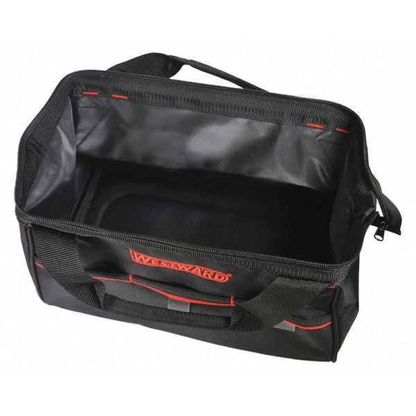 Westward WESTWARD Tool Bag, 3 Outside Pockets, Polyester, Black, 13" W x 9" D x 8" H - 53JW42