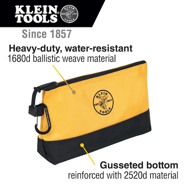 Klein Tools Tool Bag, Orange/Black, Yellow/Black, Light Gray/Black, Blue/Black, Dark Gray/Black - 55569