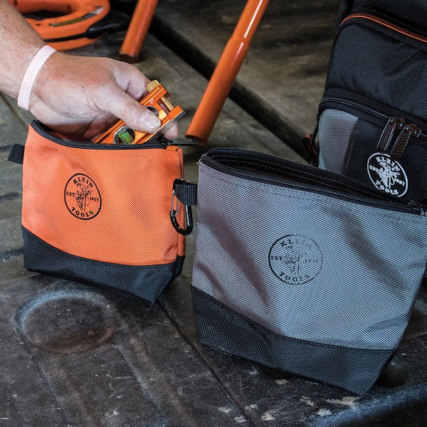 Klein Tools Tool Bag, Orange/Black, Yellow/Black, Light Gray/Black, Blue/Black, Dark Gray/Black - 55569
