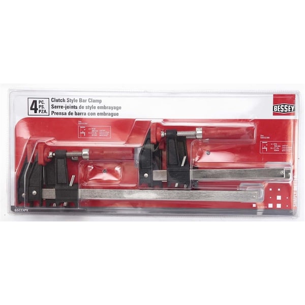 Bessey Bessey  600 lbs Clutch Style Bar Clamp Set - BE7671