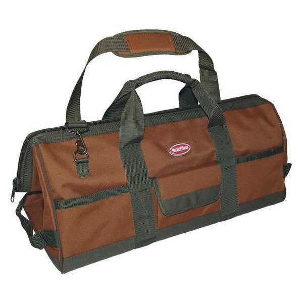 Bucket Boss Tool Bag, Longboy, 16 Pocket, 24X10X10, Double Wall 600 Poly Ripstop Fabric, 16 Pockets - 60024