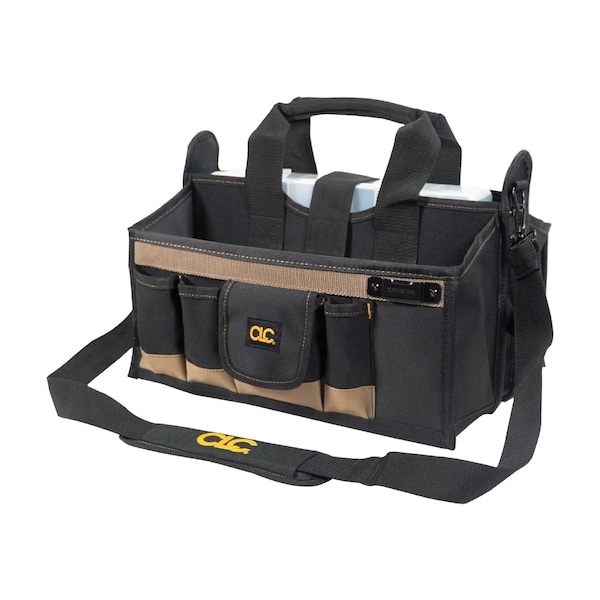 Clc Work Gear CLC 9 in. W X 16 in. H Polyester Tool Bag 17 pocket Black/Tan 1 pc - 1529