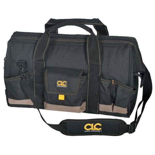 Clc Work Gear Tool Bag, Black, Polyester, 25 Pockets - 1163