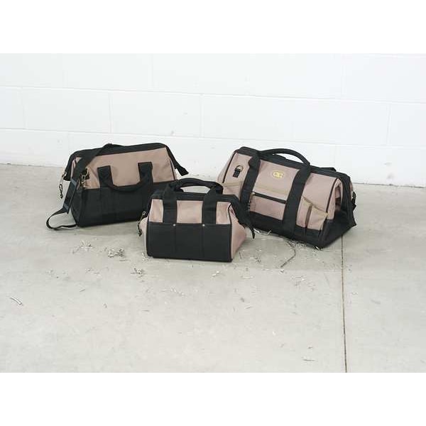 Clc Work Gear Tool Bag, Black, Polyester, 25 Pockets - 1163