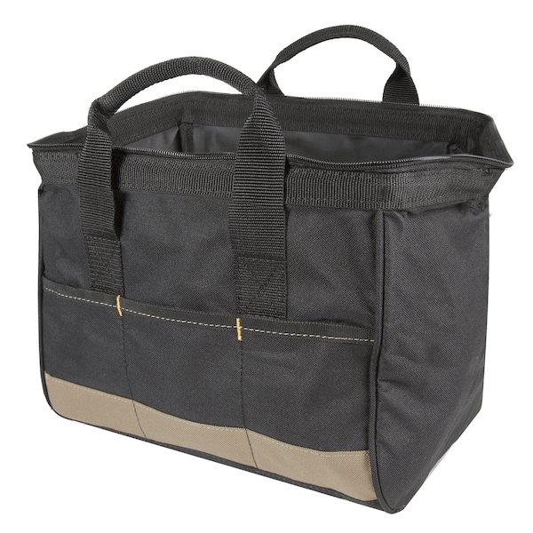 Custom Leathercraft CLC 8.5 in. W X 8 in. H Polyester Tool Bag 14 pocket Black/Tan 1 pc - 1161