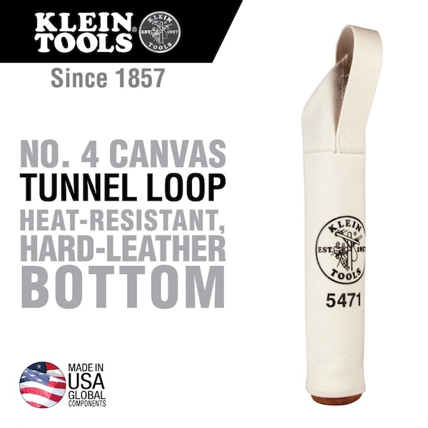 Klein Tools Bucket Bag, Natural, Canvas, 1 Pockets - 5471