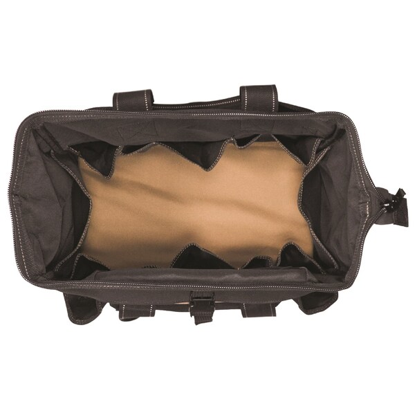 Custom Leathercraft CLC 8 in. W X 11 in. H Polyester Tote Bag with Plastic Tray 25 pocket Black/Tan 1 pc - 1534