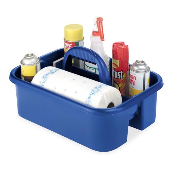Akro-Mils Tote, Tote Caddy 13-7/8 x 18-3/8 x 9, Blue, Blue - 09185BLUE