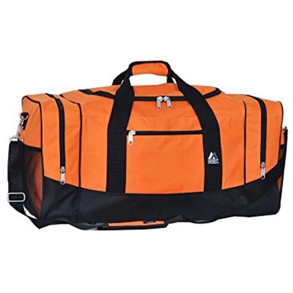 Everest Tool Bag, Everest 025-OG-BK Large Crossover Duffel Bag - Orange & Black, Black/Orange - 025-OG-BK