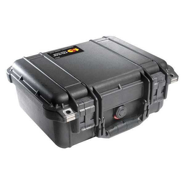 Pelican Black Protective Case, 13.37" L x 11.62" W x 6" D, Weight: 5.19 lb - 1400