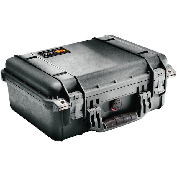 Pelican Black Protective Case, 16.44" L x 13" W x 6.82" D - 1450NF