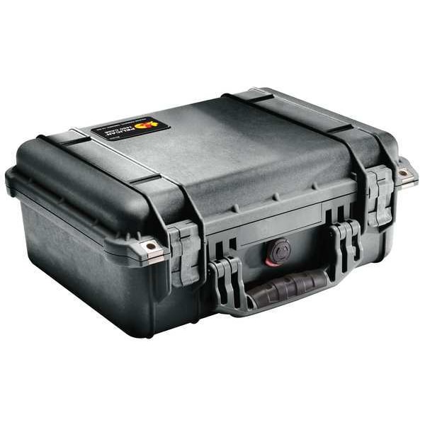 Pelican Black Protective Case, 16.44" L x 13" W x 6.82" D - 1450NF