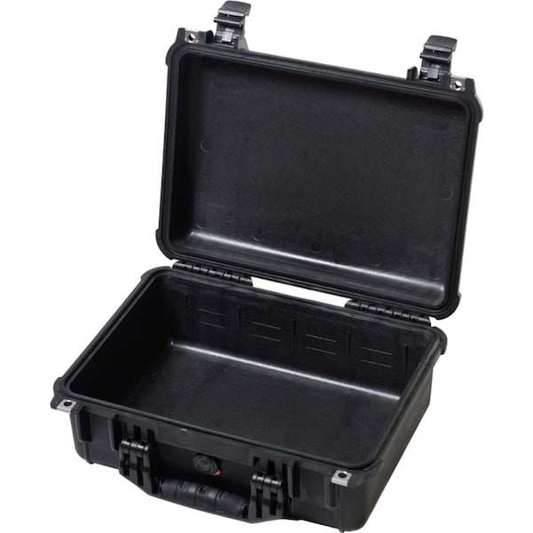 Pelican Black Protective Case, 16.44" L x 13" W x 6.82" D - 1450NF