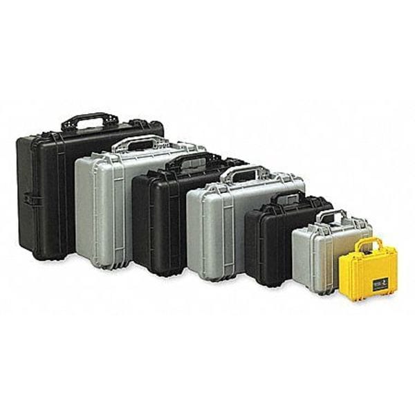 Pelican Black Protective Case, 18-1/2"L x 14.06"W x 6.9"D - 1500