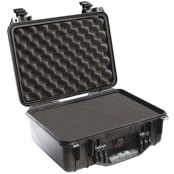 Pelican Black Protective Case, 18-1/2"L x 14.06"W x 6.9"D - 1500
