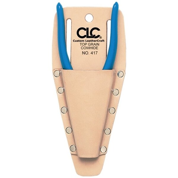 Clc Work Gear Tool Works Series PlierTool Holder, 1Pocket, Leather, Tan, 312 in W, 814 in H - 417