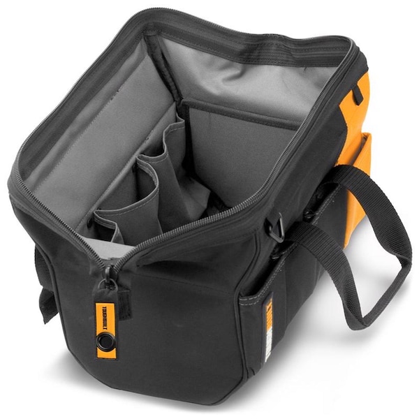 Toughbuilt Tool Bag, Black/Orange, Polyester - TB-60-12-1BES