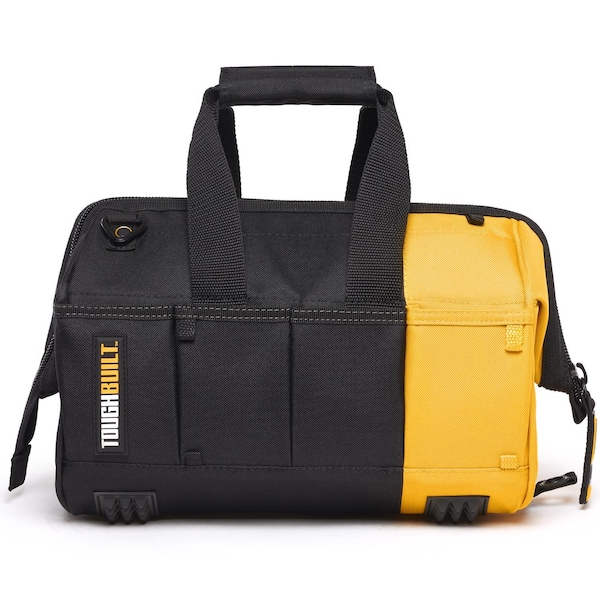 Toughbuilt Tool Bag, Black/Orange, Polyester - TB-60-12-1BES