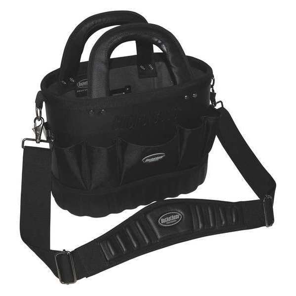 Bucket Boss Tool Tote, 13 Pocket, 14" x 8" x 10", 1680 Heavy-Duty Poly Fabric, 13 Pockets - 74014