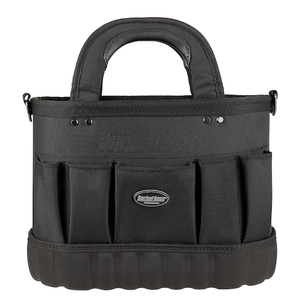 Bucket Boss Tool Tote, 13 Pocket, 14" x 8" x 10", 1680 Heavy-Duty Poly Fabric, 13 Pockets - 74014