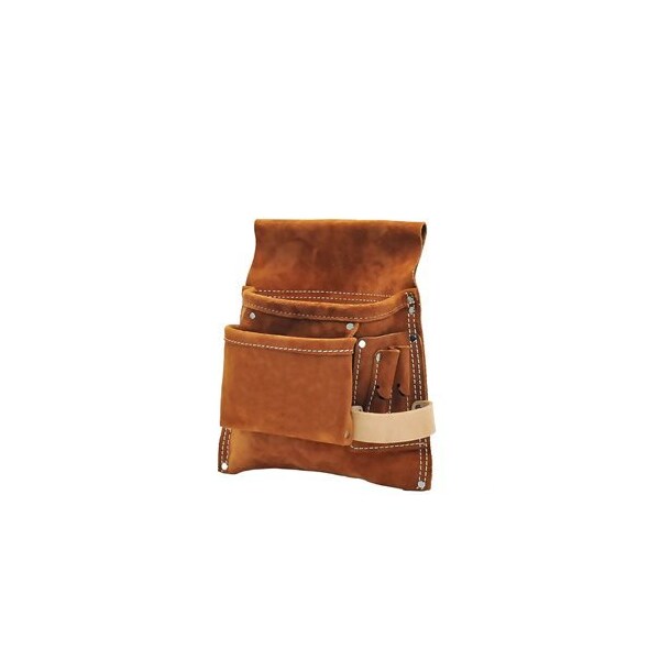 Heritage Leather Professional Split Leather Nail And Tool Bag, Right Hand, 5-Pocket - 423RSP
