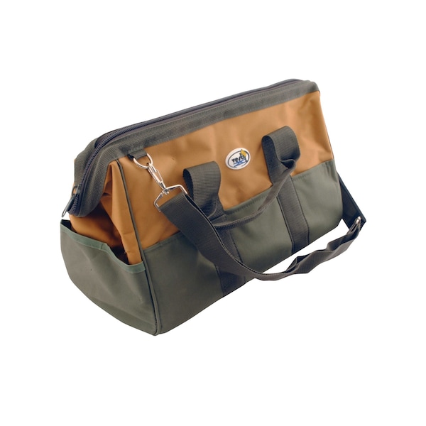 Vestil Canvas, Green/Gold, 10.5 Height, Green, Canvas - BAG-12