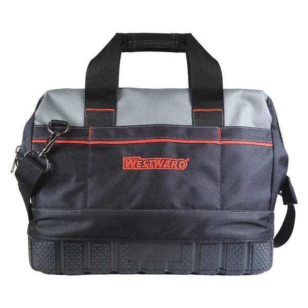 Westward Tool Bag, General Purpose, 16 Pockets, Black, Polyester, 16 Pockets - 53JW37