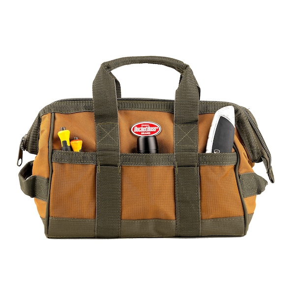 Bucket Boss Bag/Tote, Tool Bags, Combo, 12" and 16", Double Wall 600 Poly Ripstop Fabric - 60028