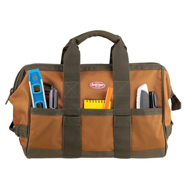 Bucket Boss Bag/Tote, Tool Bags, Combo, 12" and 16", Double Wall 600 Poly Ripstop Fabric - 60028