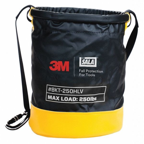 3M Dbi-Sala Bucket, Black, Yellow, Vinyl - 1500140