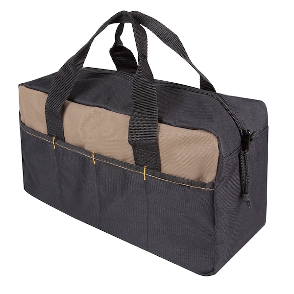 Custom Leathercraft CLC 5.5 in. W X 6 in. H Polyester Tool Tote 8 pocket Black/Tan 1 pc - 1116