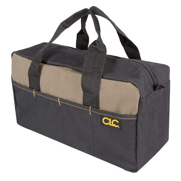 Custom Leathercraft CLC 5.5 in. W X 6 in. H Polyester Tool Tote 8 pocket Black/Tan 1 pc - 1116