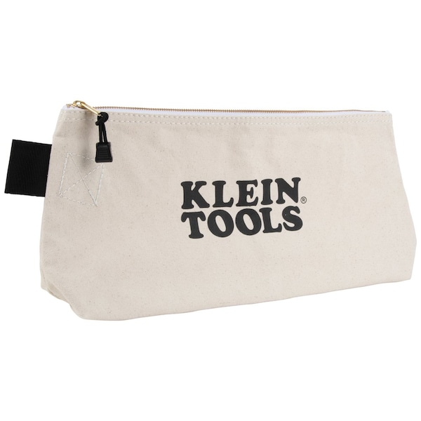 Klein Tools Zipper Bag, ExtraLong Canvas Tool Pouch, 16Inch, Natural - 62042