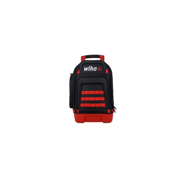Wiha Backpack, Heavy Duty Tool Hauler Backpack, Black/Red - 91869
