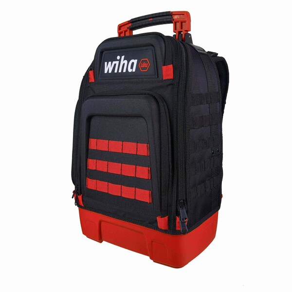 Wiha Backpack, Heavy Duty Tool Hauler Backpack, Black/Red - 91869