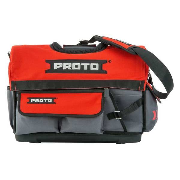 Proto Tool Bag, Red, Bottom: Plastic, Fabric, Handle: Leather, 24 Pockets - J120TB