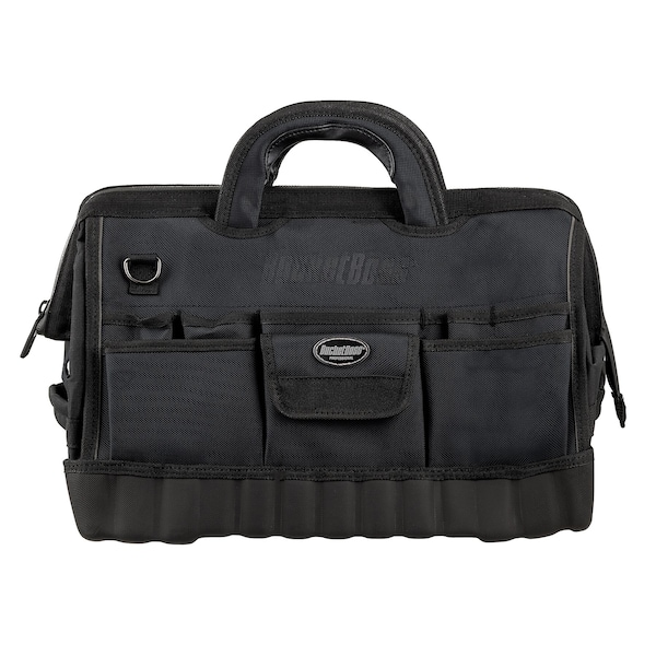 Bucket Boss The Pro Gatemouth 18 Tool Bag, 1680 Heavy-Duty Poly Fabric, 17 Pockets - 64018