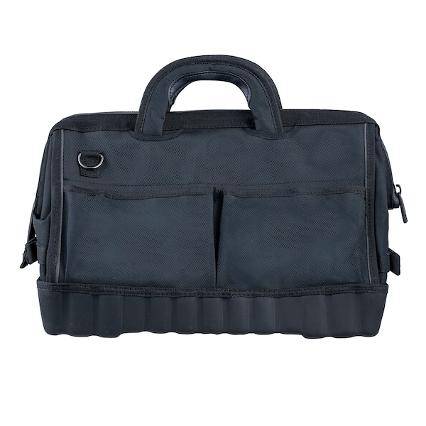 Bucket Boss The Pro Gatemouth 18 Tool Bag, 1680 Heavy-Duty Poly Fabric, 17 Pockets - 64018