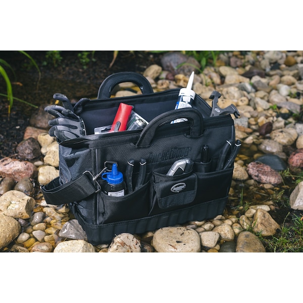 Bucket Boss Tool Bag, 14 Pocket, 1680 Heavy-Duty Poly Fabric, 12 Pockets - 64014