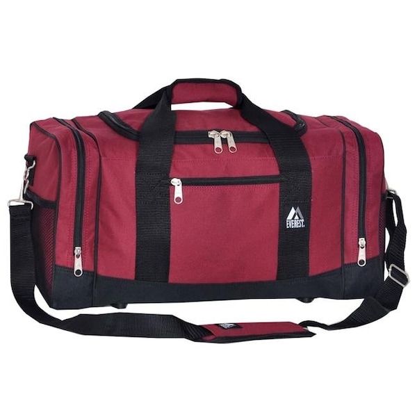 Everest Tool Bag, Everest 020-BURG-BK Crossover Duffel Bag - Burgundy & Black, Black - 020-BURG-BK